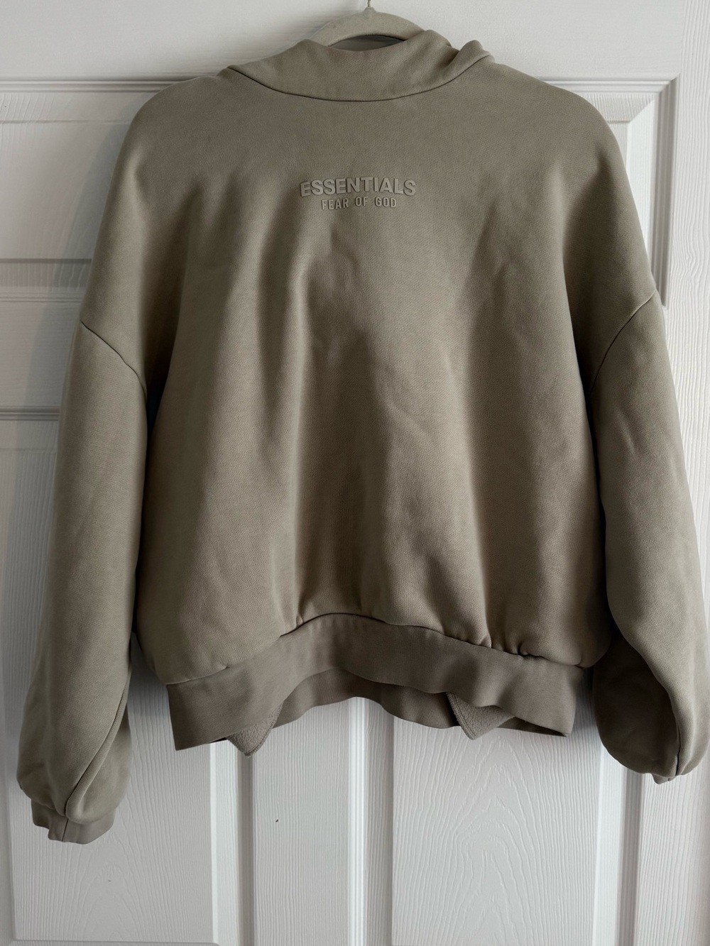 Essentials Minimal Taupe Crew Hoodie